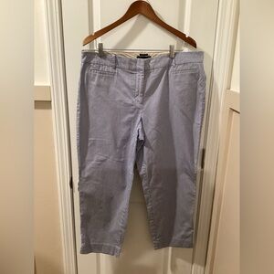 Talbots Blue and White Patterned Crop Pants